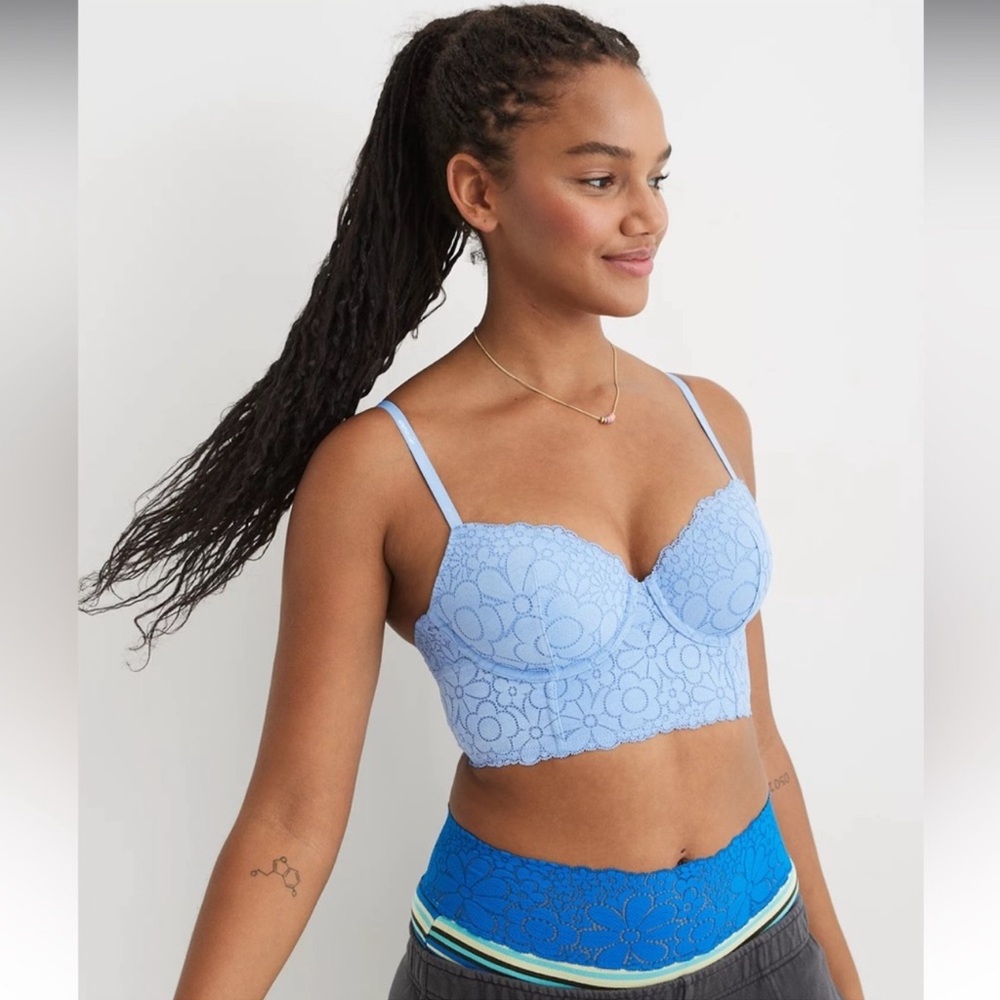 aerie Blue Lace Bralette